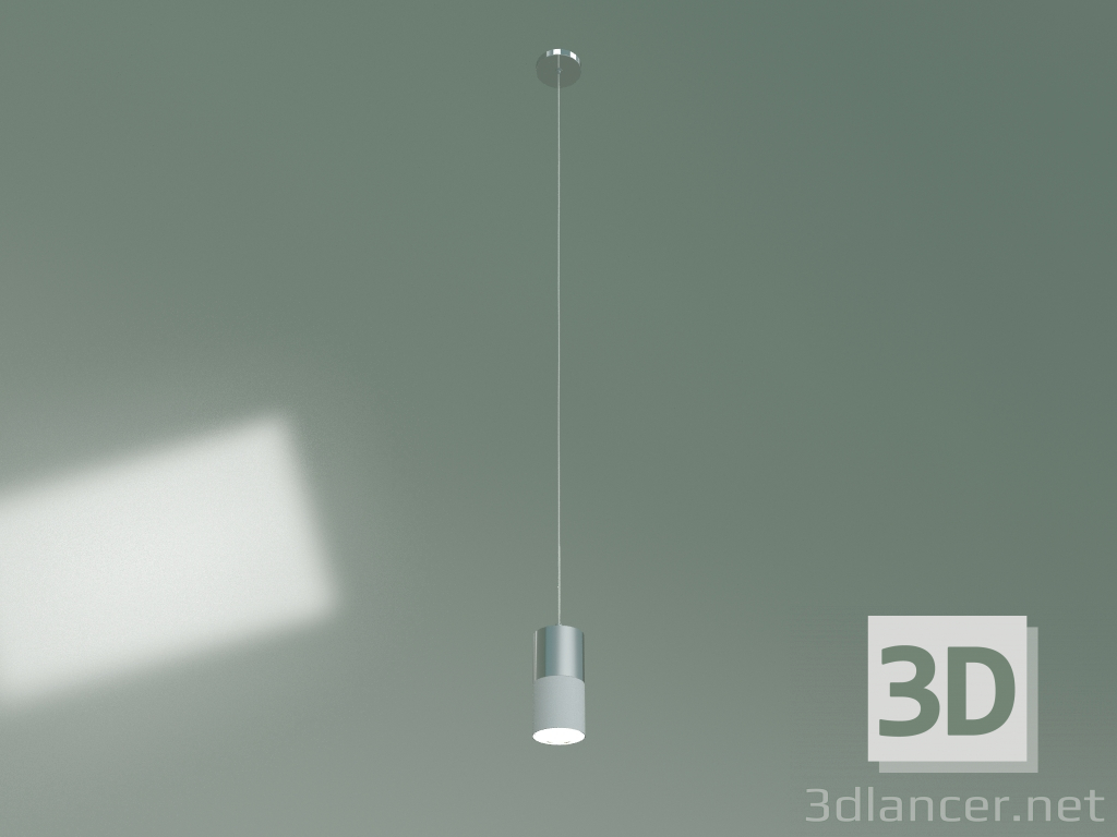 3d модель Подвесной светильник 50146-1 (хром-белый) – превью