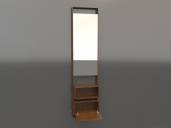Miroir (avec tiroir ouvert) ZL 16 (bois brun clair)