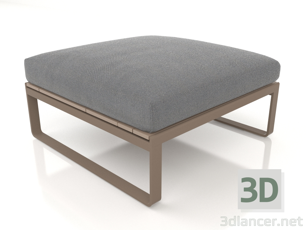 modèle 3D Canapé modulable, pouf (Bronze) - preview