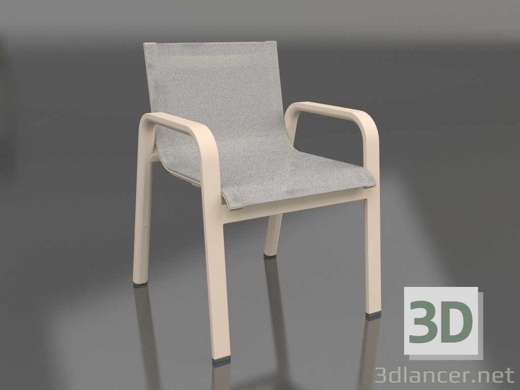 3D modeli Yemek kulübü sandalyesi (Kum) - önizleme
