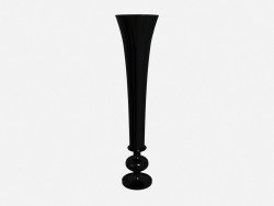 Vase with curly stem Flute black
