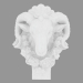 modello 3D Scultura in marmo Testa di una ram - anteprima