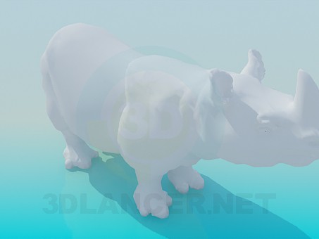 Modelo 3d Rinoceronte - preview