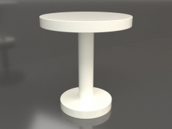 कॉफी टेबल जेटी 023 (डी = 500x550, सफेद प्लास्टिक रंग)