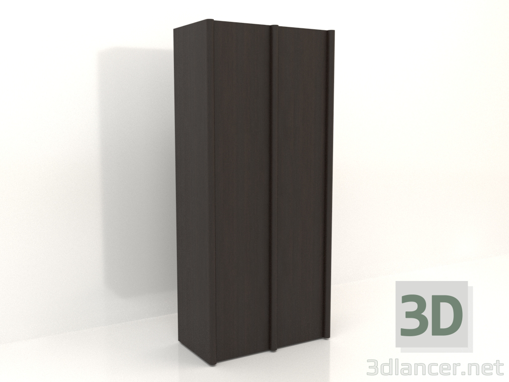 3d model Wardrobe MW 05 wood (1260x667x2818, wood brown dark) - preview