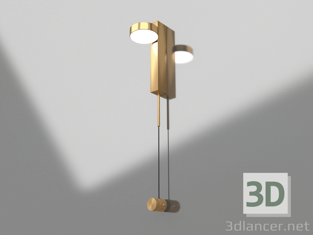 modello 3D Applique Vinetta bronzo (08422,20) - anteprima