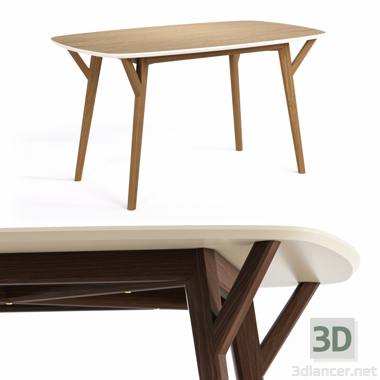 Modelo 3d Mesa de jantar Proso da idéia - preview