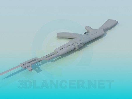 3d model AK-47 - vista previa