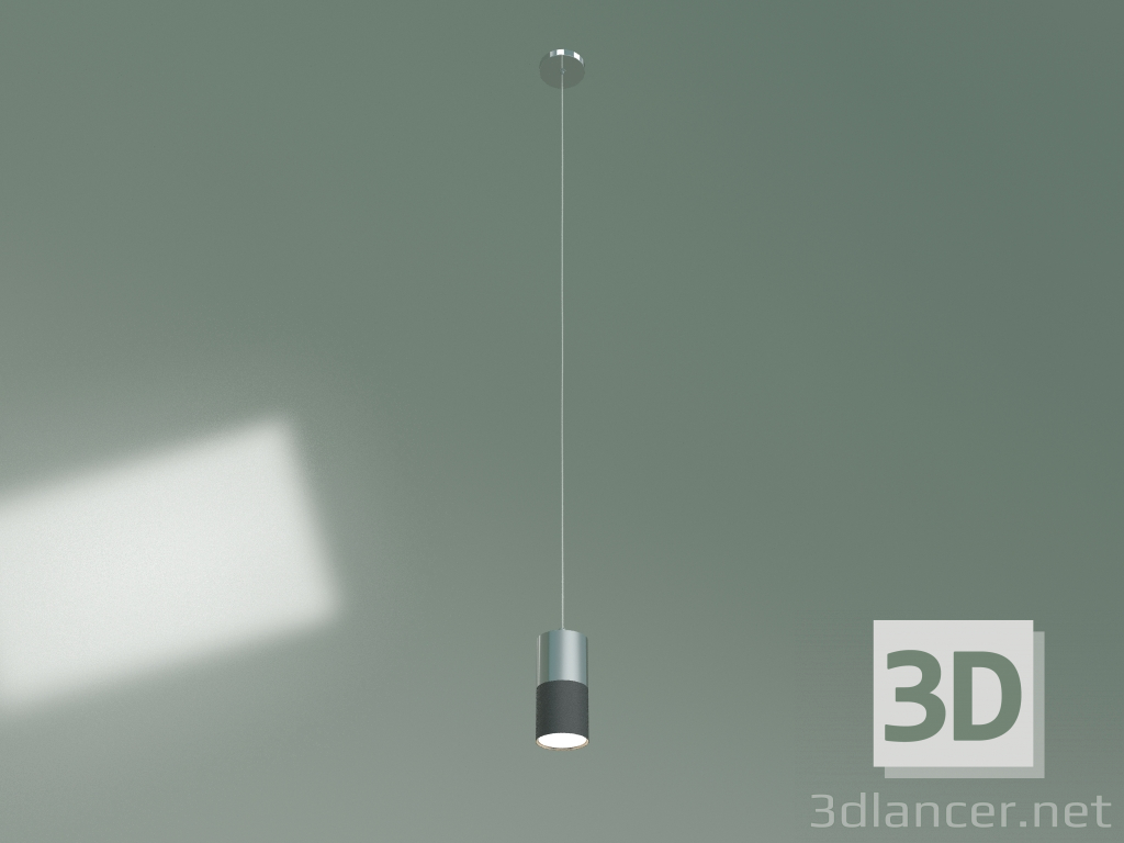 3d модель Підвісний світильник 50146-1 (хром-чорний) – превью