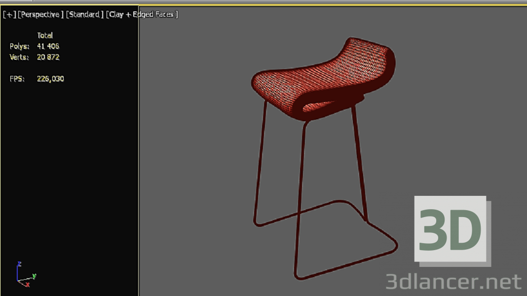 modello 3D di Sgabello moderno comprare - rendering