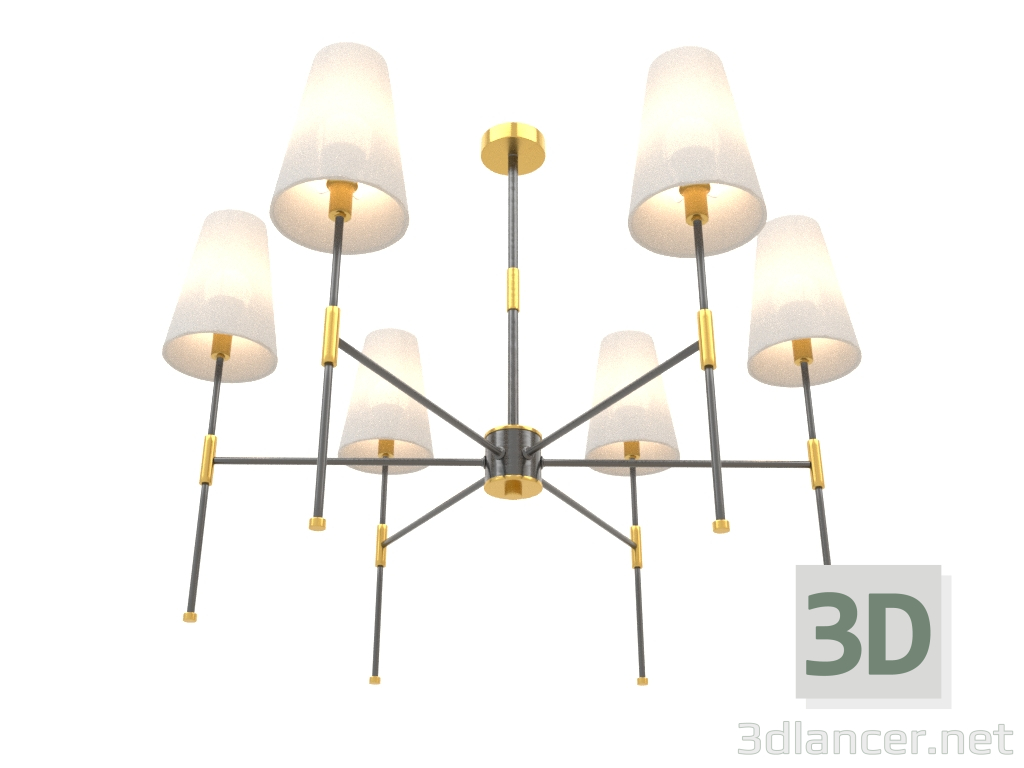 3 डी मॉडल झाड़ फ़ानूस Tida (FR5196PL-06BBS) - पूर्वावलोकन