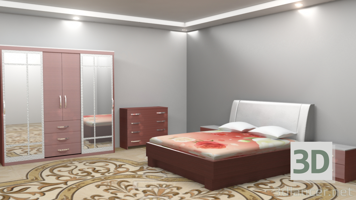 3d Furniture collection model buy - render