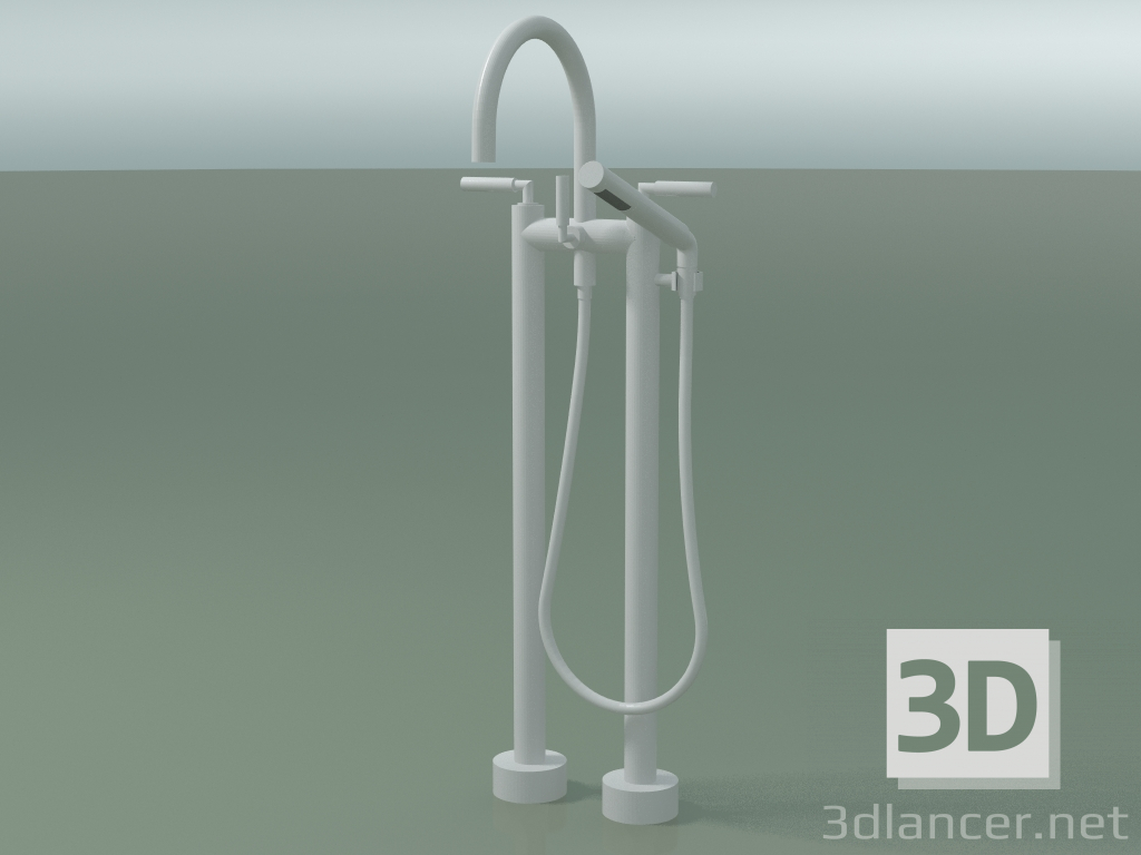 3d model Mezclador de bañera de dos orificios para instalación independiente (25943882-10) - vista previa