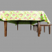 3d model Kitchen table with stool - preview