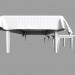modello 3D Tavolo da cucina con sgabello - anteprima