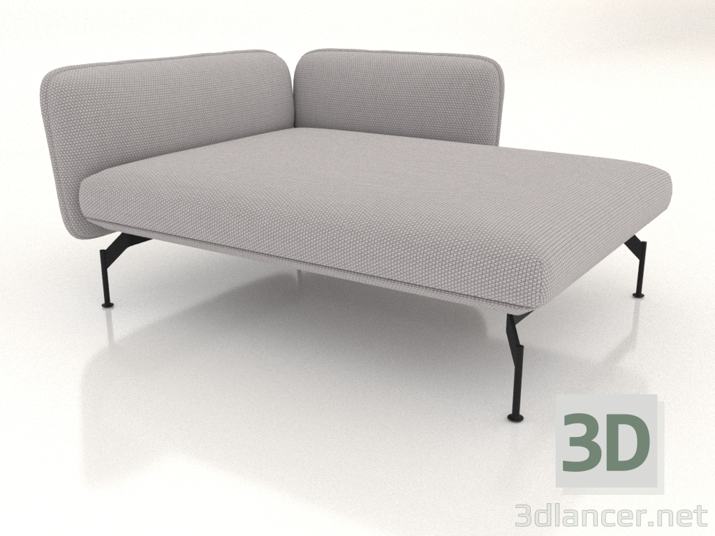 3d model Chaise longue 125 with armrest 85 on the right - preview