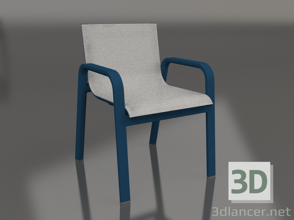 3D Modell Esszimmer-Clubsessel (Graublau) - Vorschau