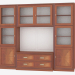 3d model Library cabinet with a place for TV LG213 - preview