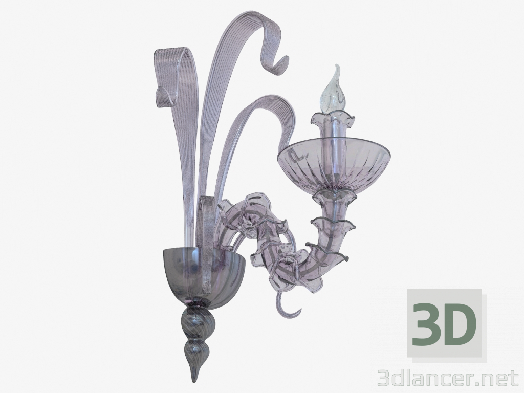 3d model Wall bracket made of glass (W110188 1violet) - preview