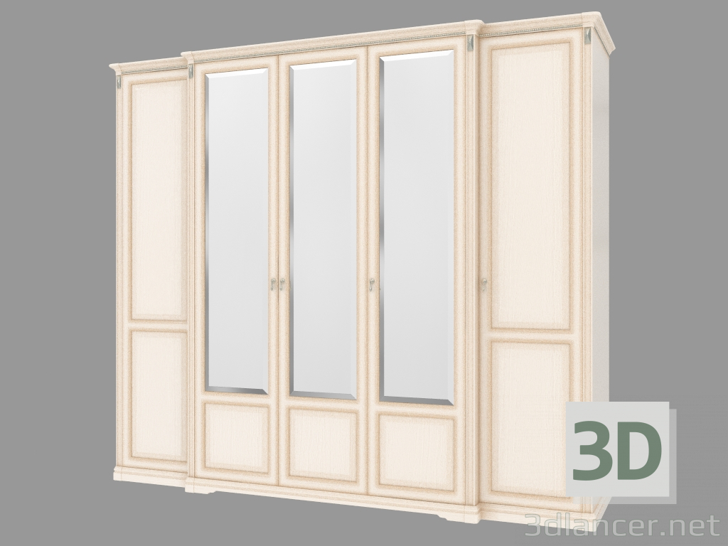 3 डी मॉडल अलमारी अलमारी 5-दरवाजा (26 9 2x2336x730) - पूर्वावलोकन