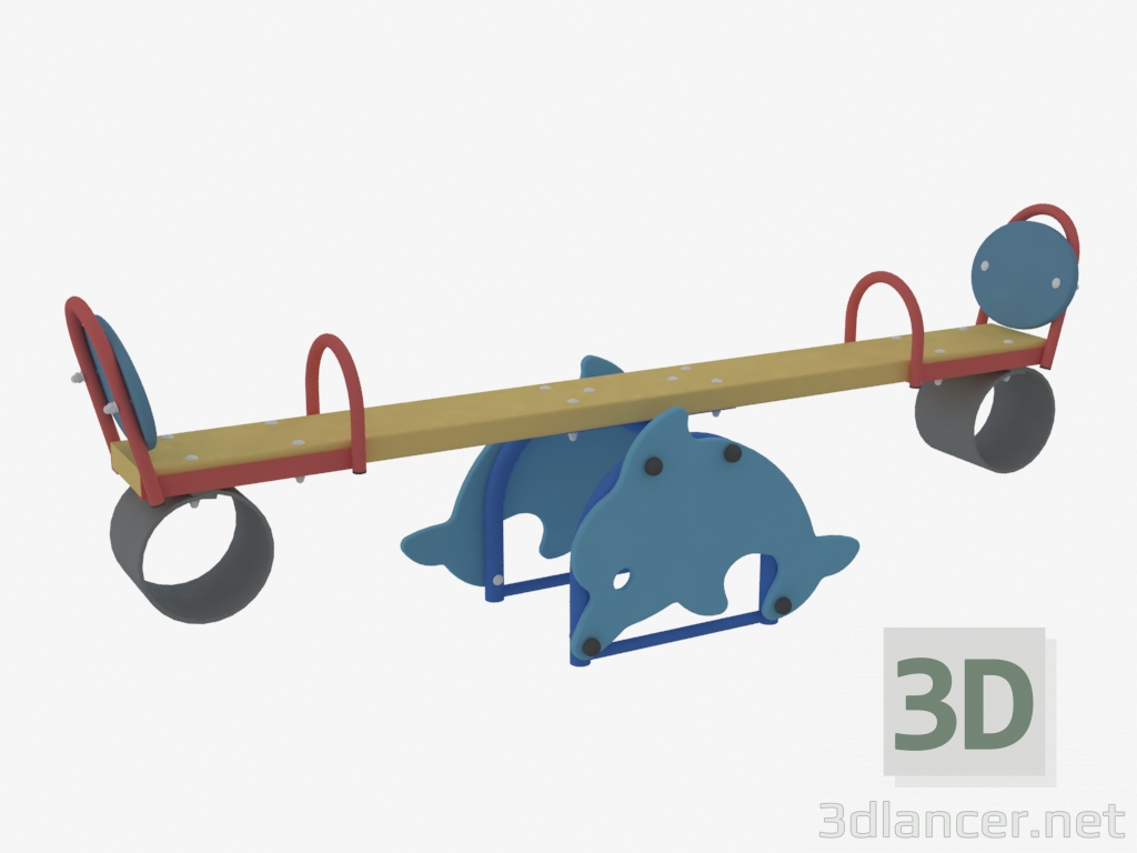 3D Modell Schaukelstuhl Ausgleichsgewicht eines Kinderspielplatzes Afalina (6207) - Vorschau