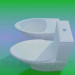 3D modeli WC ve bide - önizleme