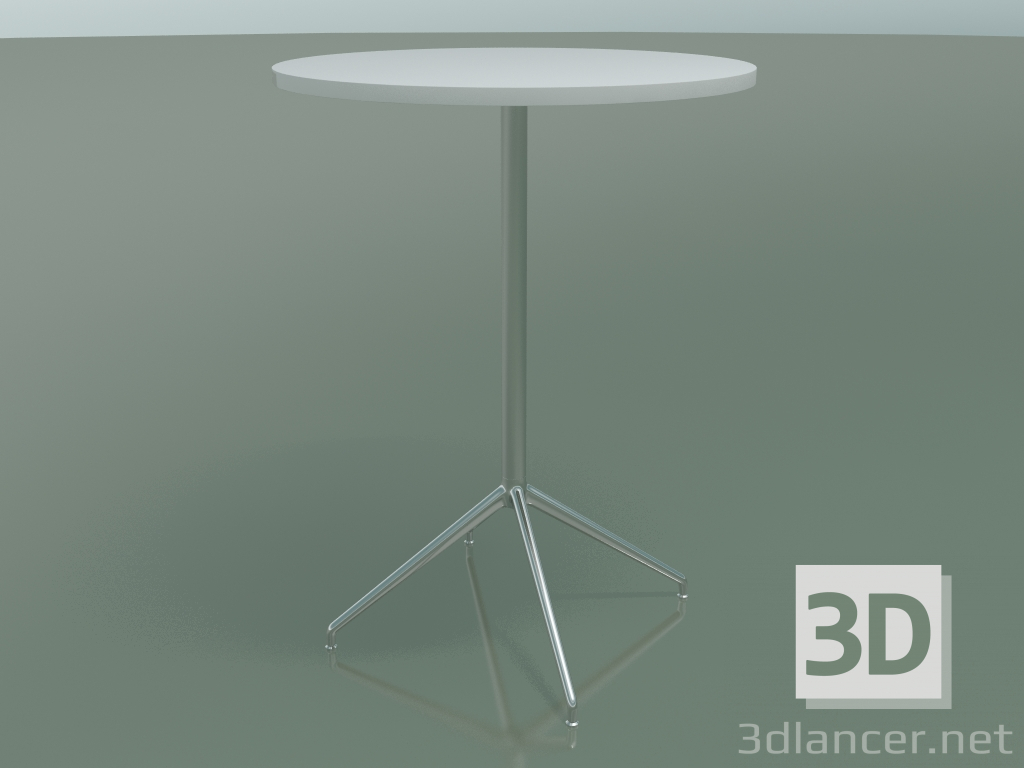 3D Modell Runder Tisch 5718, 5735 (H 104,5 - Ø79 cm, Weiß, LU1) - Vorschau