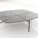 3d model Low table 120x120 with a glass top - preview