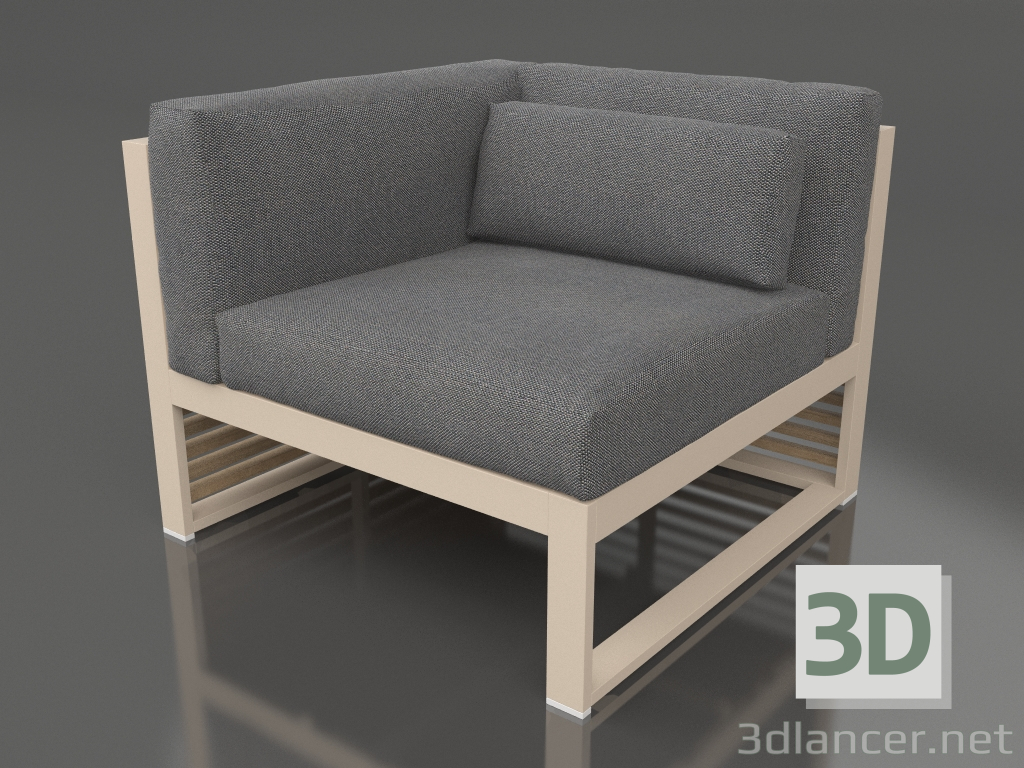 3d model Modular sofa, section 6 left (Sand) - preview