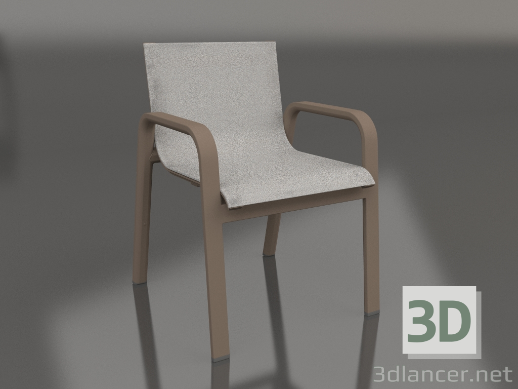 3D modeli Yemek kulübü sandalyesi (Bronz) - önizleme