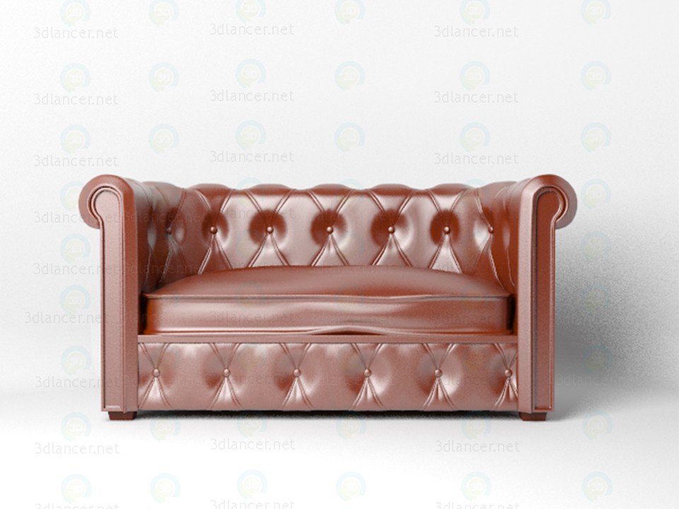 3d Leather sofa model buy - render