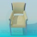 3D modeli Kapitone sandalye - önizleme