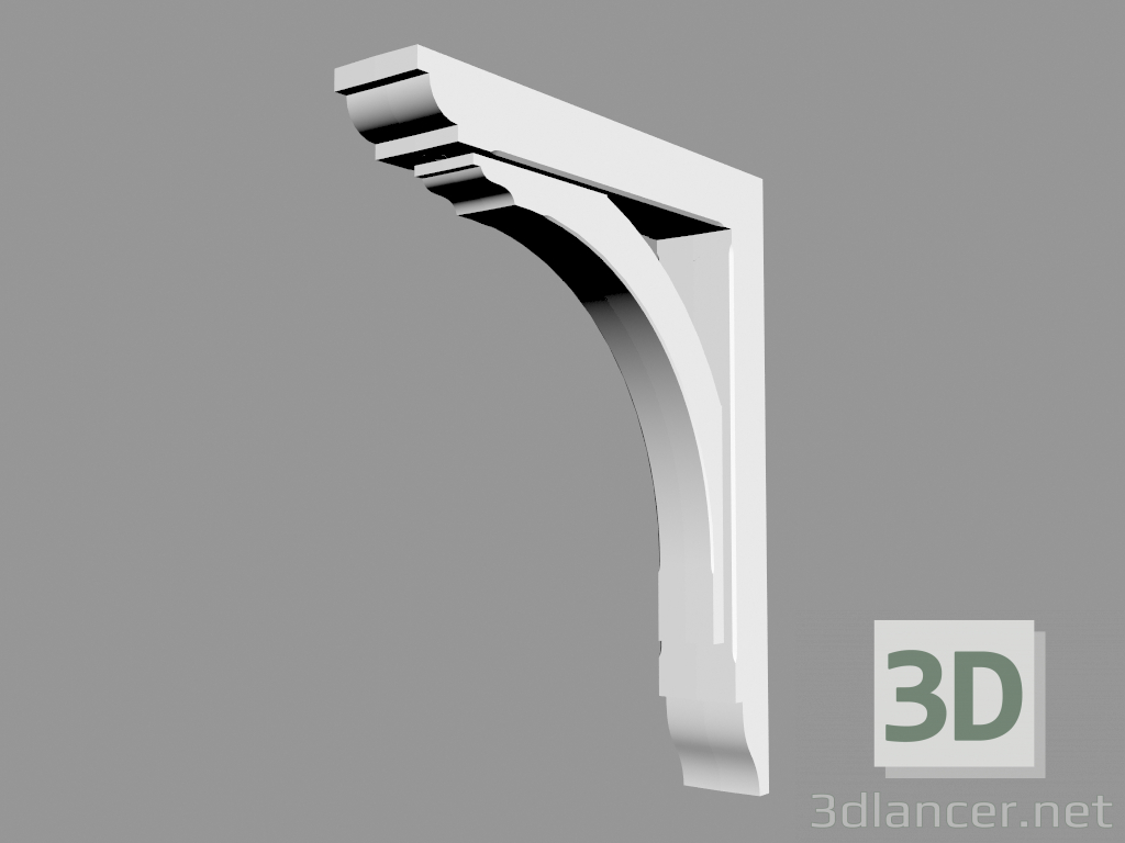 modello 3D Staffa ad arco GB02 (7 x 49 x 40 cm) - anteprima
