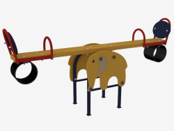 Silla mecedora con el peso de un parque infantil para niños Elefante (6208)