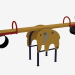 3D Modell Schaukelstuhl Ausgleichsgewicht eines Spielplatzes für Kinder Elefant (6208) - Vorschau