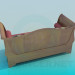 3D Modell Sofa mit Rollen und Kissen - Vorschau