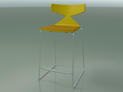 Stackable bar stool 3712 (with cushion, Yellow, CRO)