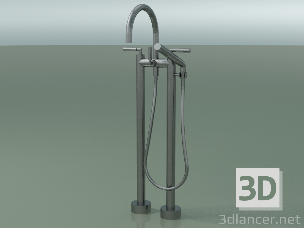 3D modeli Bağımsız kurulum için iki delikli banyo bataryası (25943882-99) - önizleme