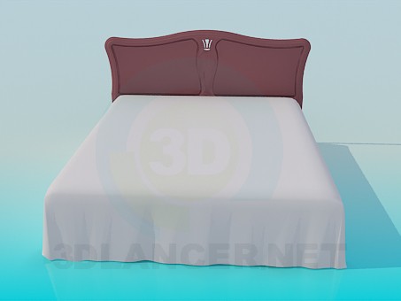 3d модель Большая кровать – превью