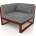 3d model Modular sofa, section 6 left (Wine red) - preview