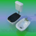 3d model WC and bidet - preview