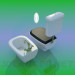 3 डी मॉडल WC और bidet - पूर्वावलोकन