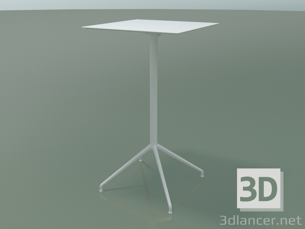 3d модель Стол квадратный 5747 (H 103,5 - 59x59 cm, разложенный, White, V12) – превью