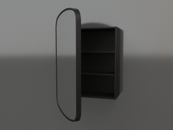 Spiegel (mit halboffener Schublade) ZL 17 (460x200x695, Holz schwarz)