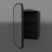 3d model Mirror (with half-open drawer) ZL 17 (460x200x695, wood black) - preview