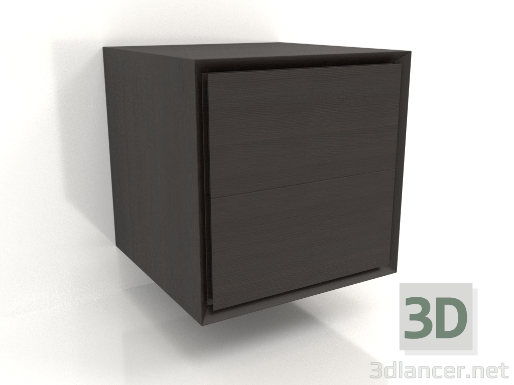 3d model Mueble TM 011 (400x400x400, madera marrón oscuro) - vista previa