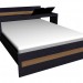 3d model Double bed 140x200 with extension - preview