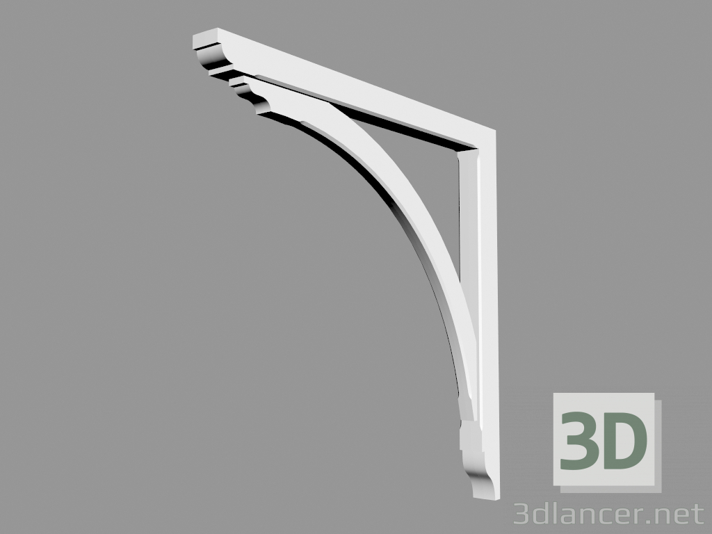 3D Modell Bogenhalter GB04 (5 x 74,5 x 77 cm) - Vorschau