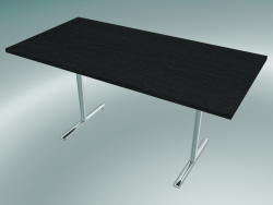 Mesa abatible con patas en T rectangular (1500x750mm)