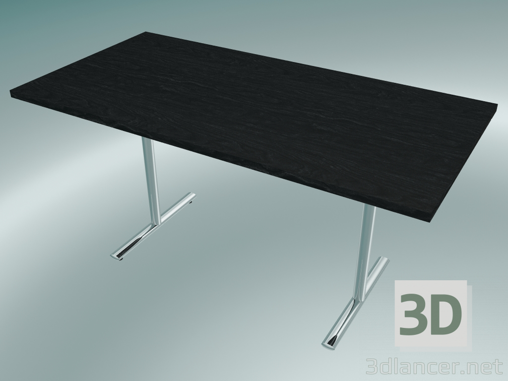 3d model Mesa abatible con patas en T rectangular (1500x750mm) - vista previa